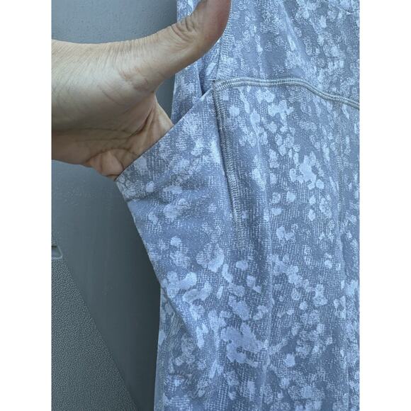 Lululemon Swift Speed HR Crop 21" Speckle Spritz Jacquard Grey Silver Leggings 6 - Picture 7 of 13